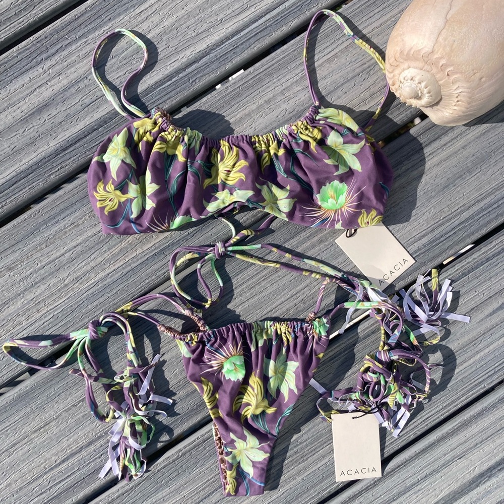 ACACIA Nia Set - Calyx Bikini Top & Taylor Cheeky Side Tie Bottom in Nia - S